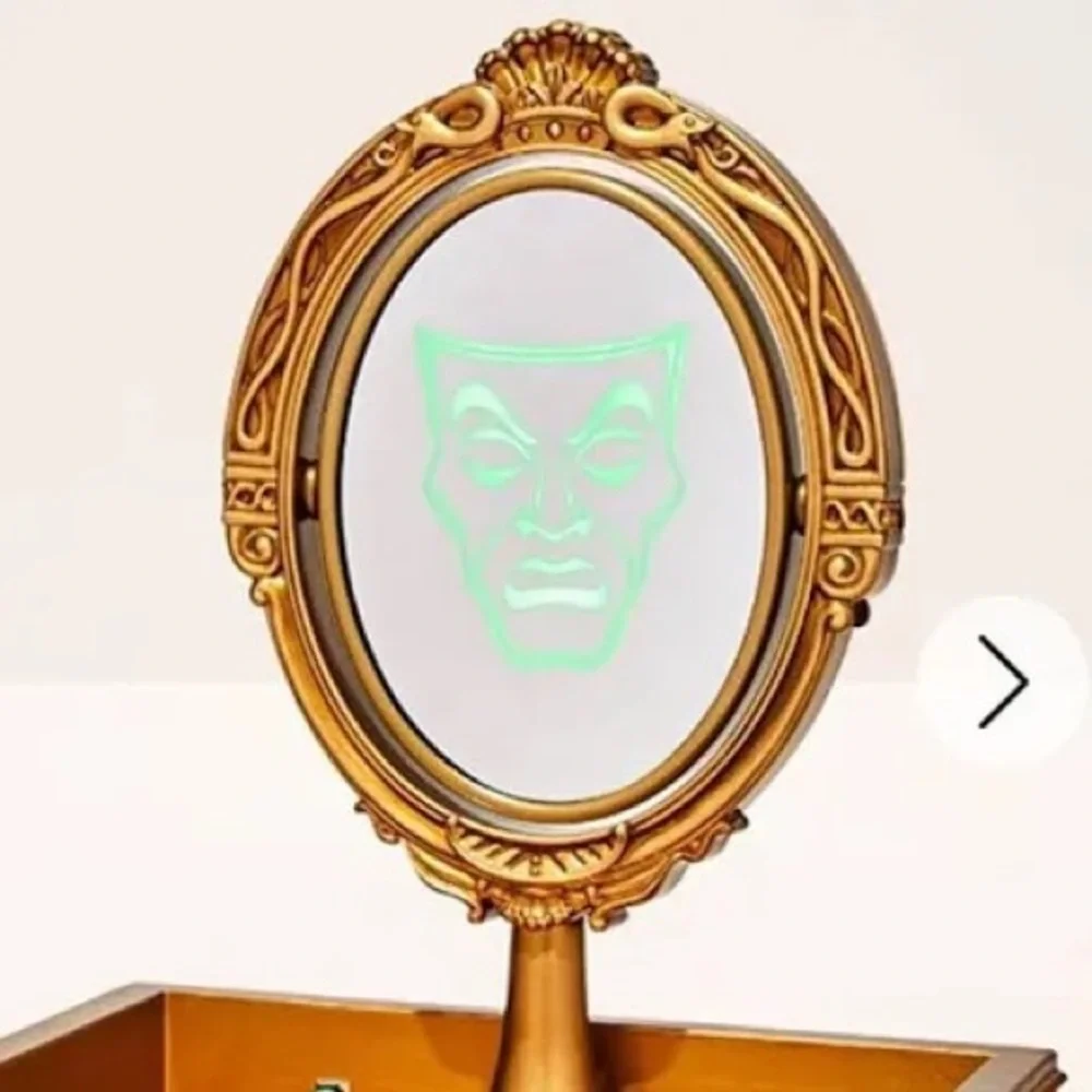 Disney villians evil queen Elegant Gold Vanity Mirror with Heart Accent